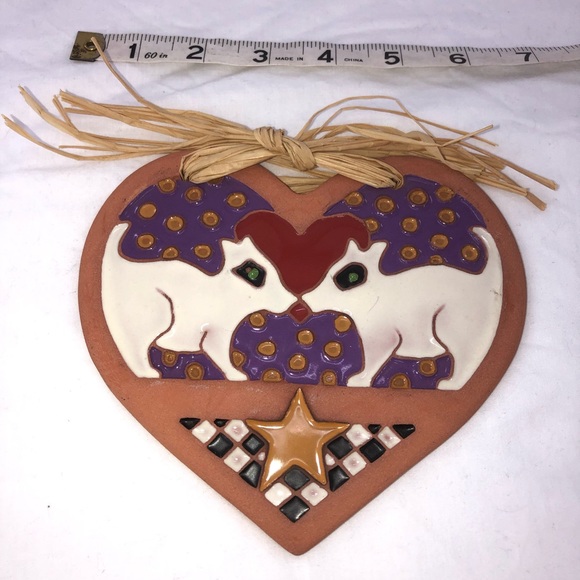 Vintage Cindy Wallace 2000 Ceramic Clay Wall Plaque - Picture 1 of 3